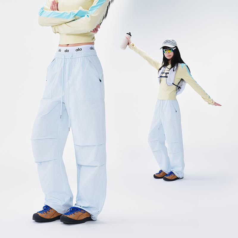 Pantaloni de damă, Pantaloni de lucru americani cu croială dreaptă, Pantaloni largi de parașutist, Pantaloni casual funcționali în stil Hong Kong