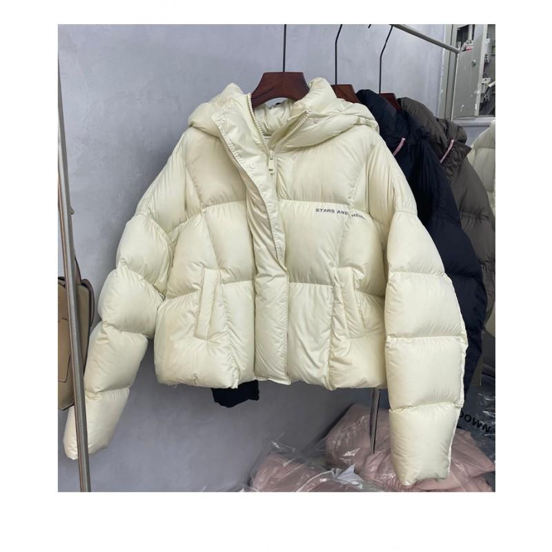 2026 Winter Womens Hooded Puffer Coat Casual Thick Warm Cotton Jacket Design Outerwear