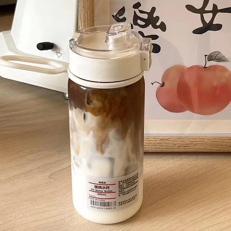 1 Stück Tragbar Sport Fitness Große Kapazität Transparent Tasse Outdoor Reisen Büro Wesentlich Wasserflasche Auslaufsicher Langlebig