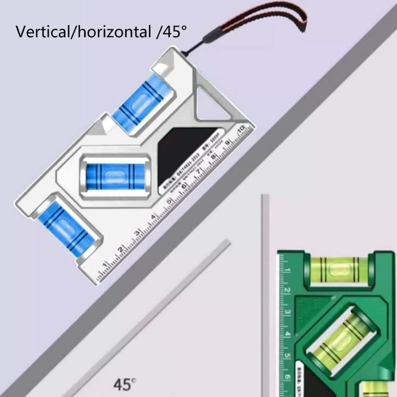 3 In 1 Small Magnetic Level Ruler Horizontal Vertical Measuring Leveling Tool Angle Finder for Household Applications