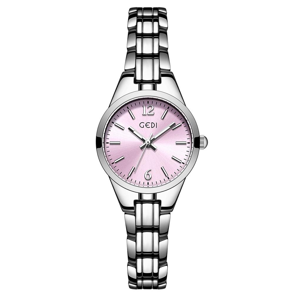 GEDI Small Watch for Women Silver Light Luxury Elegant Waterproof Quartz Watches Ladies Wristwatches Fashion Casual Simple