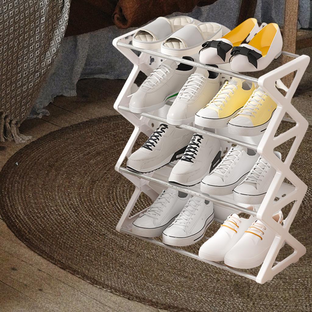 Shoe Rack Shoe Storage Organizer Assembly PP and Nonwoven Large Capacity Storage Rack for Hallway