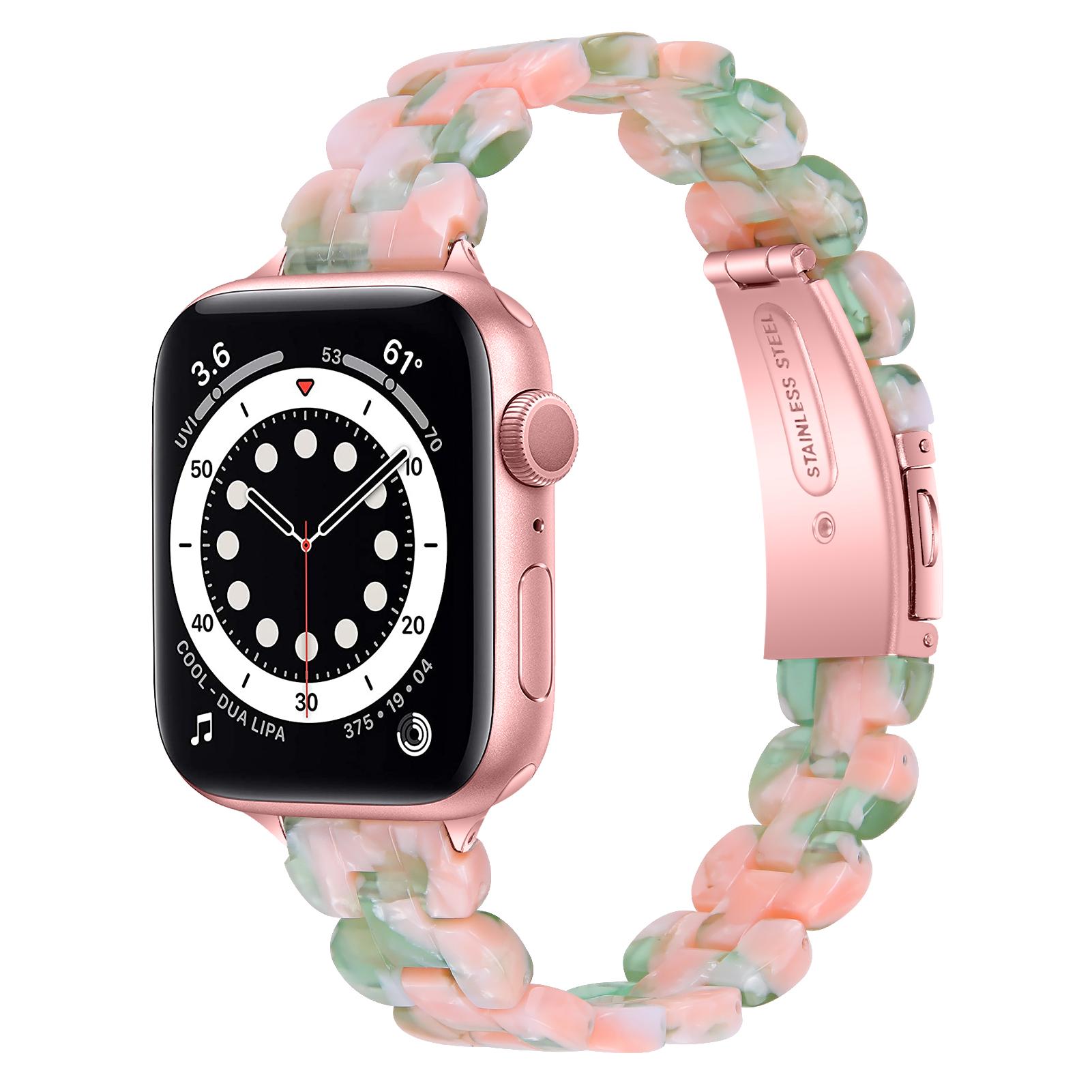 

Ремешок для часов из смолы ремешок для часов apple watch 6 5 4 band 42 мм 38 мм ремень correa на запястье для iwatch 6 series 5 4 3/2 браслет 44 мм 40 мм женский 38mm and 40mm