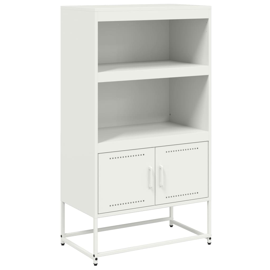 Highboard White 68.5 X 38.5 X 123.5 Cm Steel