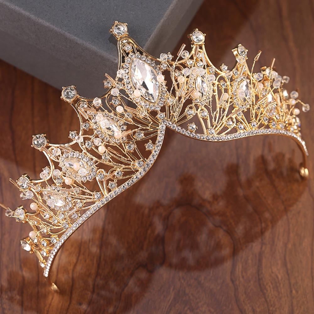Elegant Princess Crowns Sparkling Rhinestone Diadem Bridal Tiaras  Photoshoot Accessories