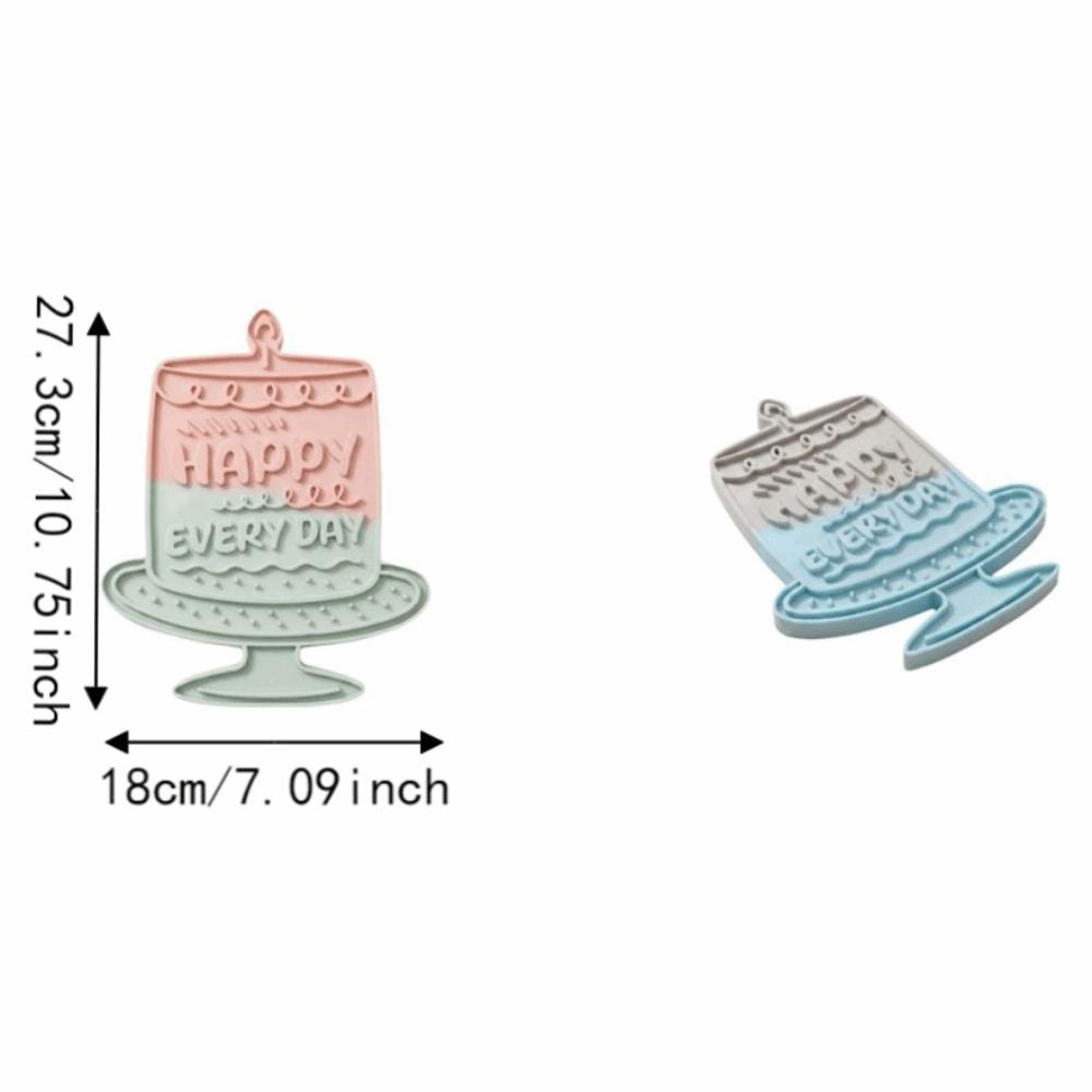Silicone Cake Shape Pet Slow Food Mat Suction Cup Non-Slip Anti-Choking Slow Feeder Anti-choking Cat Lick Mat for Cats and Dogs
