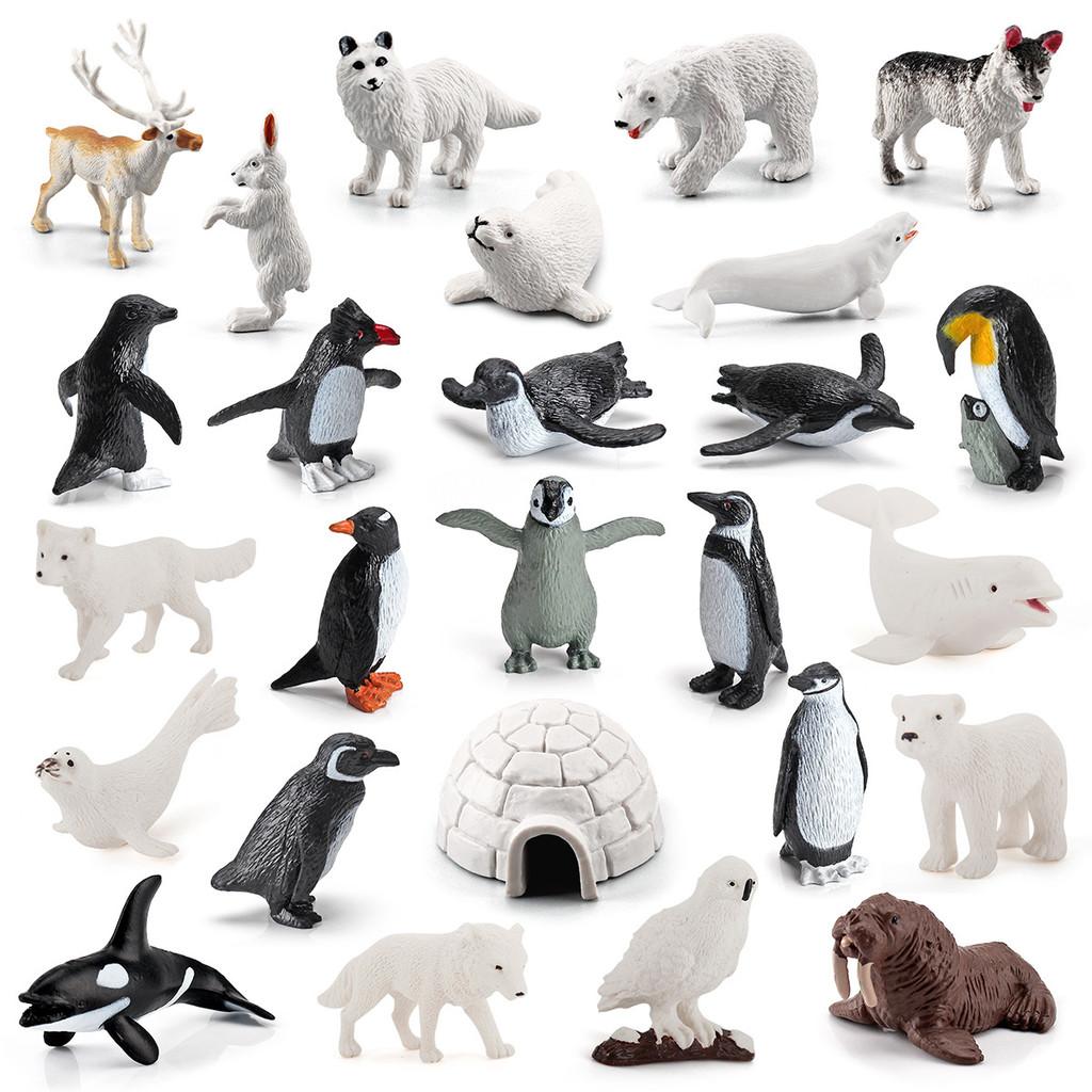 Arctic Animal Pvc Collection With Realistic Marine Land Creatures For Educational Use