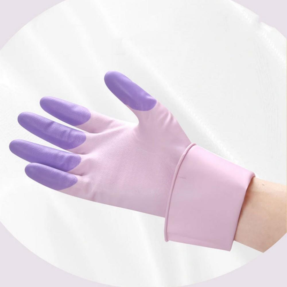 Household Dishwashing Gloves Women Washing Clothes Waterproof Wear Resistant Rubber Gloves Kitchen Cleaning Tools Tools