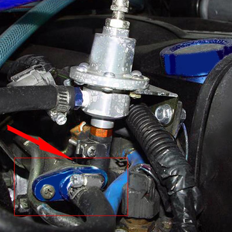 Hochwertiger 1/8 NPT Kraftstoffleisten-Druckregler-Adapter Blau für NISSAN TOYOTA SUBARU