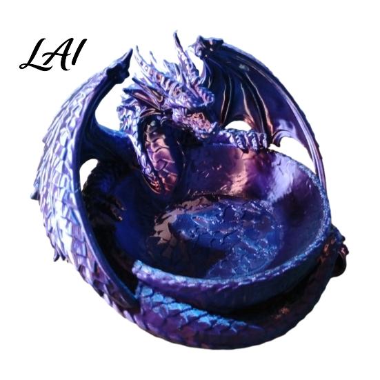 Gothic Home Decor 3D Printed Dragon Jewelry Tray Fantasy Catchall Key Desktop Storage Artifact Holder Medieval Gift for Fans Unique Bowl