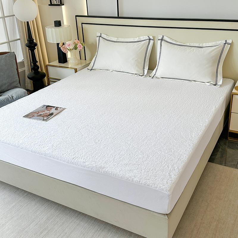 Beautiful Velvet Fitted Sheet, Waterproof Diaper Bed Cover, Five-star Hotel Mattress Protector, Bed Cover