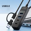 Plastic USB Hubs 4 Port USB3.0 USB2.0 Fast Speed Data Transfer Solution for Enhanceds Productivity In Work Environment