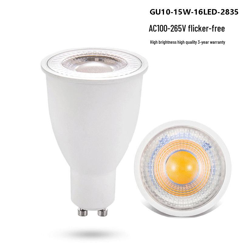 High Brightness GU10 Lamp Cup, 10W/15W, No Flicker Spotlight.