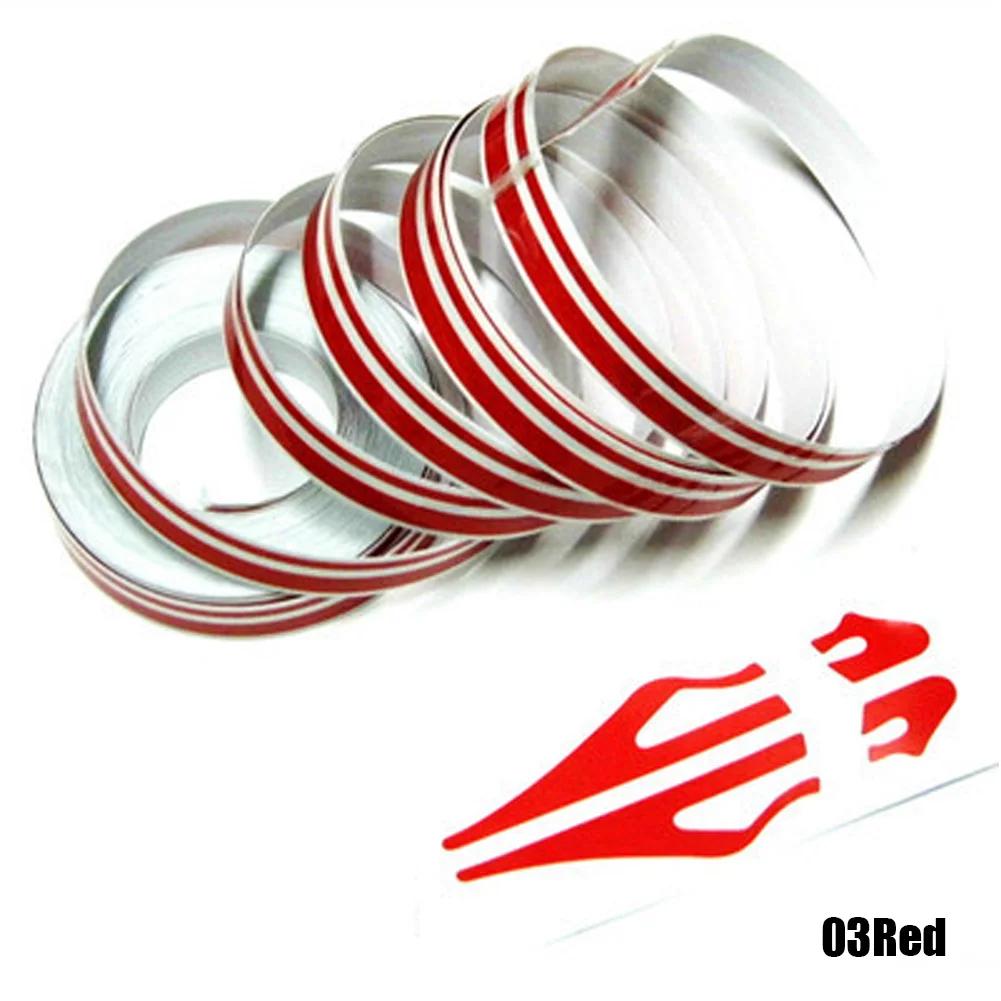 9.8m 1 Roll Striping Pin Stripe Steamline Double Line Tape Car Body Decal Vinyl Sticker Car Decoration Styling Tools Multicolor