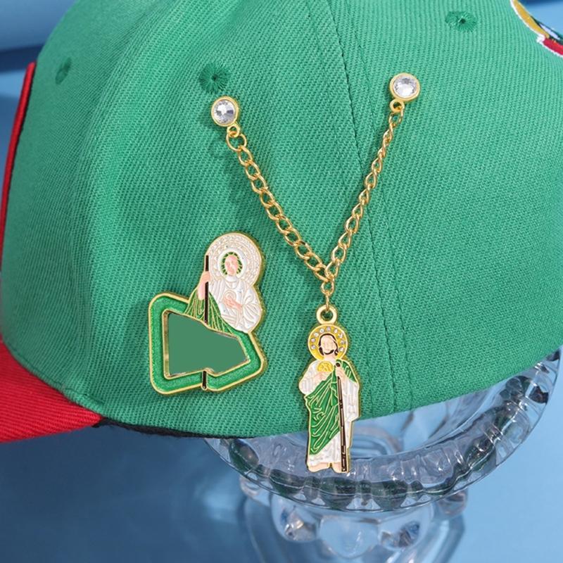 Brooch Pin Alloy Lapel Badge Hat Clip Stylish Breastpin Clothing Accessories for Religious Event and Fashion Enthusiasts