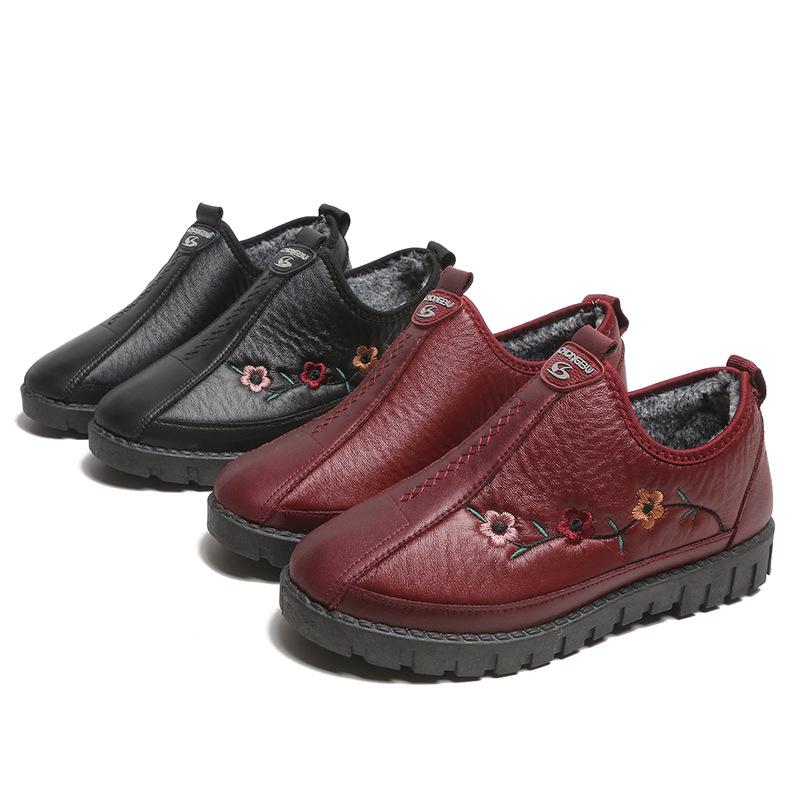 [] Winter New Velvet and Cotton Middle-aged and Elderly Mother Shoes Soft-soled Non-slip Shoes Women's Cotton Shoes Women's Shoes