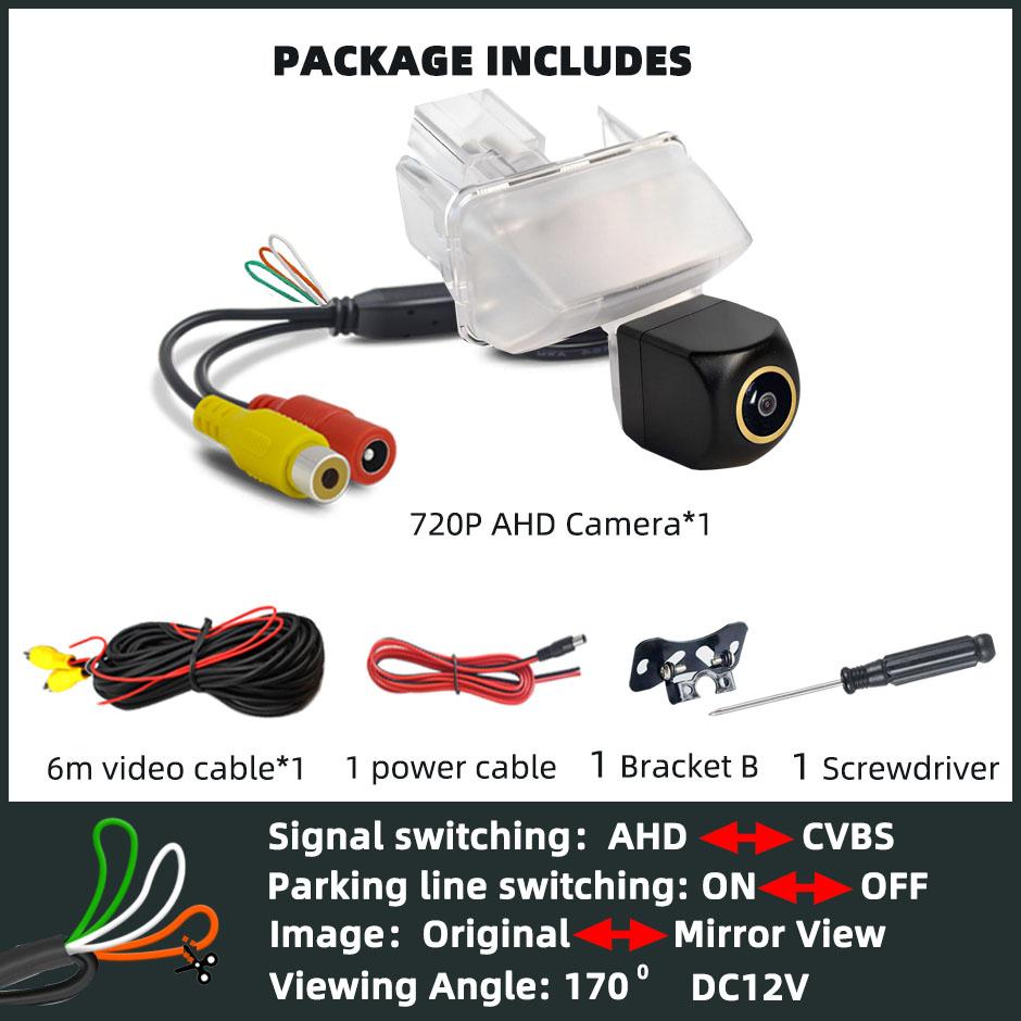 Backup Camera Rear View Reverse AHD 720P/1080P Cam Parking Safety Fits Toyota Corolla Yaris Vios Prius Camry Fortuner Avensi