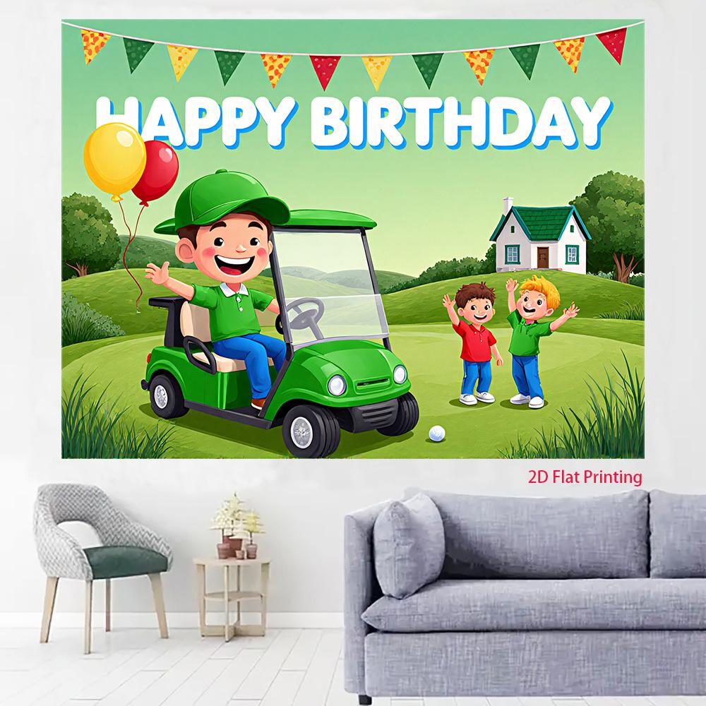 2D plane, 1 set of golf birthday party decorations, suitable for your living room and outdoor decoration