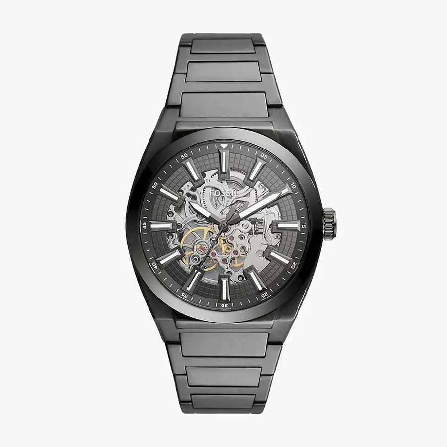 

Everett Business Skeleton Мужские автоматические часы, Серебристые из нержавеющей стали Элегантные часыME3206