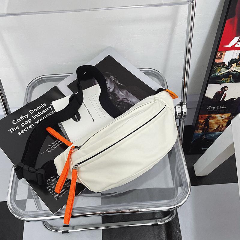 Crossbody bag men's trendy brand casual ins trendy fanny bag small satchel women's Hong Kong style shoulder bag summer versatile breast bag