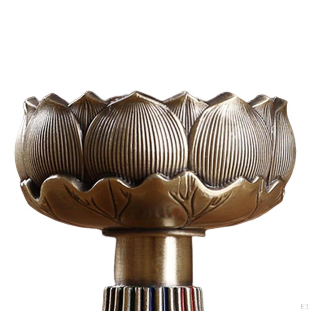Elegant Lotus Ghee Candle Holder for Meditation