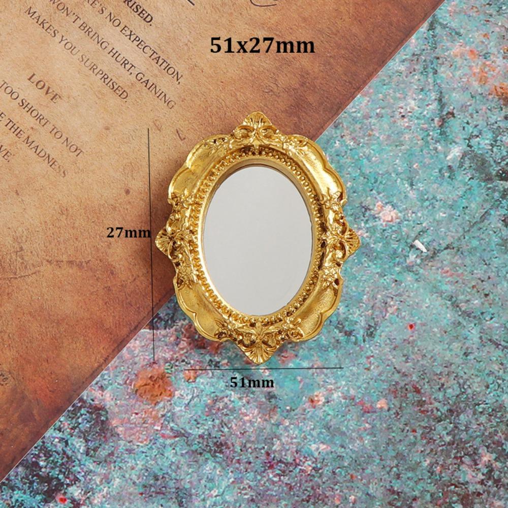 1/12 1/12 Dollhouse Miniature Mini Multistyles Round Mirror Plastic Children Toy Makeup Mirror Accessories