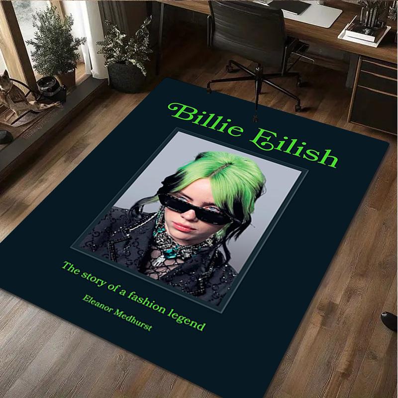 Billie Eilish Album Rug Carpet Office Decorative Carpet For Living Room Bedroom Door Mat Floor Rug Computer Chair Area Rug