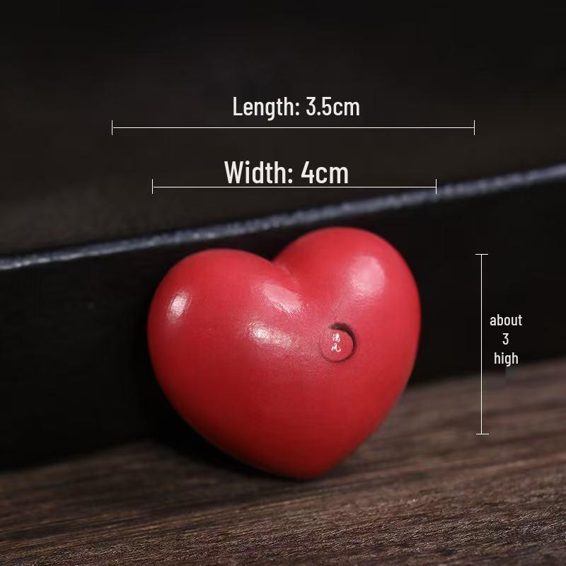 Heart-shaped Handmade Yixing Zisha Tea Pet - Creative Ornament Model