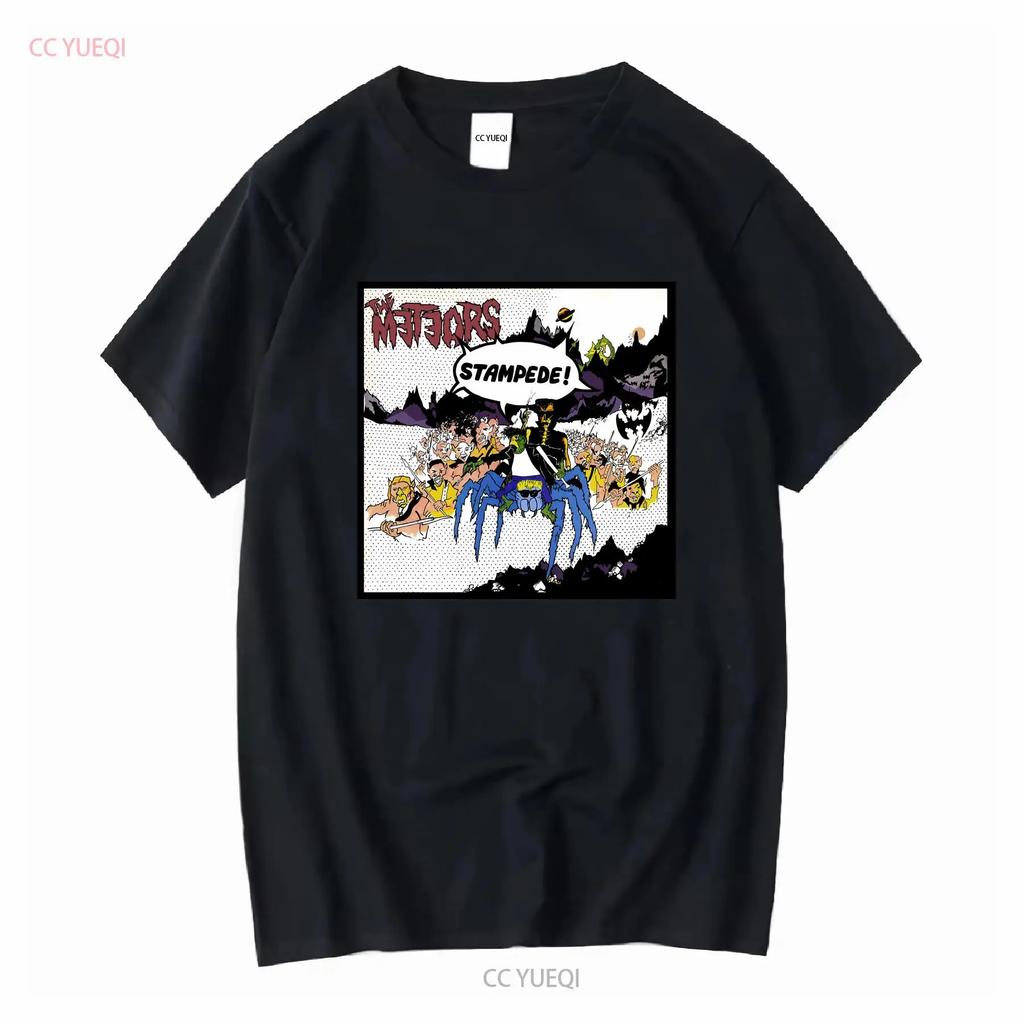 Deadstock Meteors Stampede T-shirt Psychobilly vintage Gewassen Uitgerekt grafisch heren Stijlvolle designer kleding streetwear