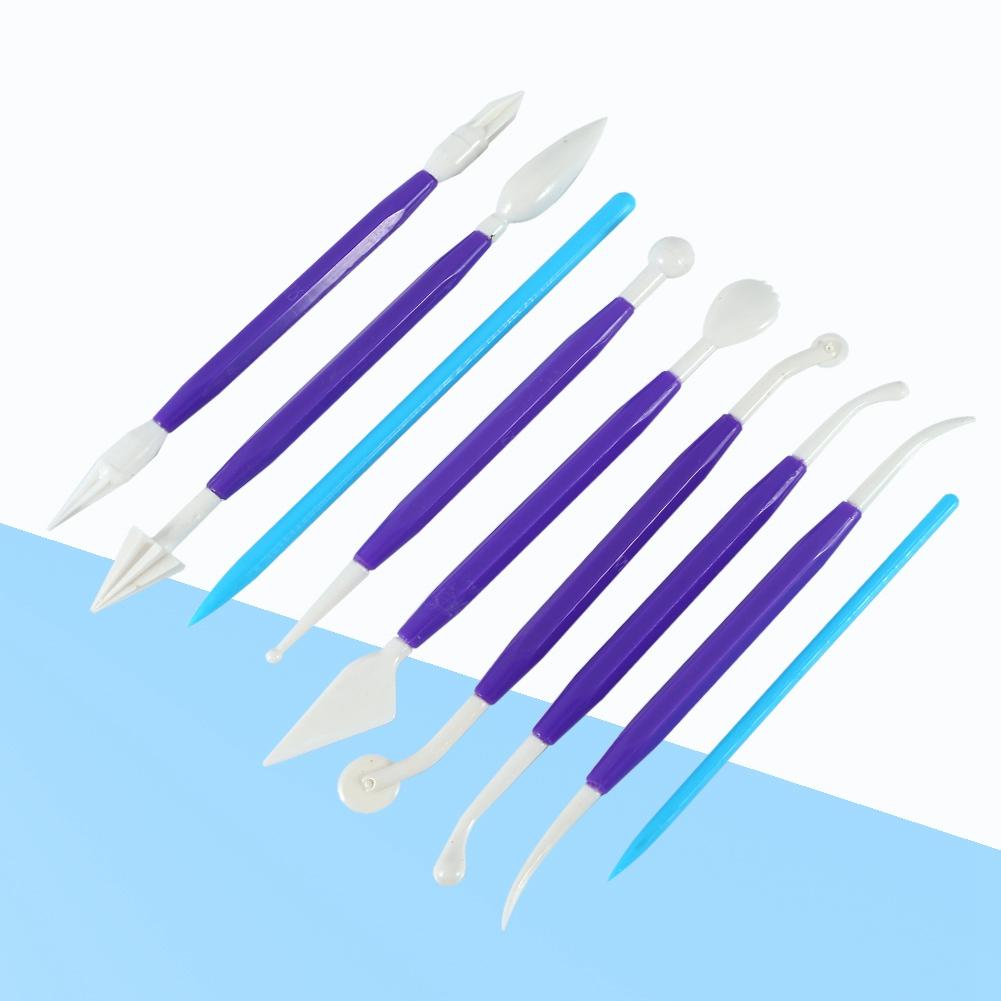 9 Pcs Clay Carving Tools, Double Head Plastic Sculpting Tools for Pottery Modeling, with Irregular Shaped Edges for Crafts and School Projects