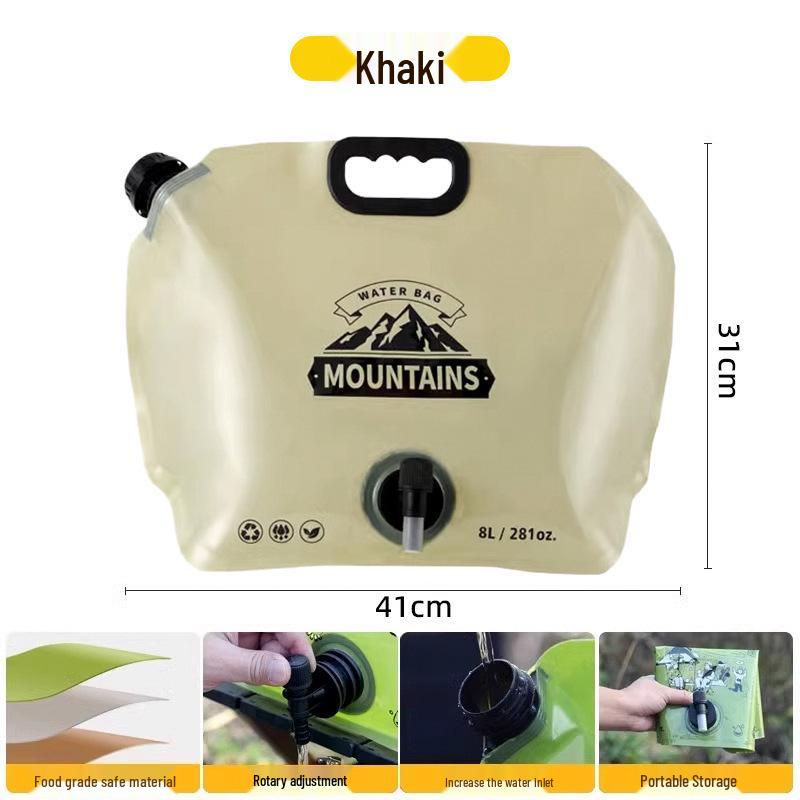 

Large Capacity Foldable Portable Water Bag for Camping & Festivals 8L Capacity