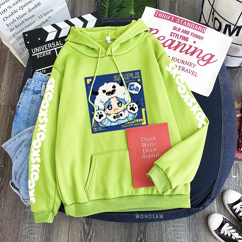 Anime SK8 The Infinity Langa Kawaii Hoodie Women Funny Cartoon Skateboard Clothes Streetwear Winter Warm Thicken Sweatshirt Male