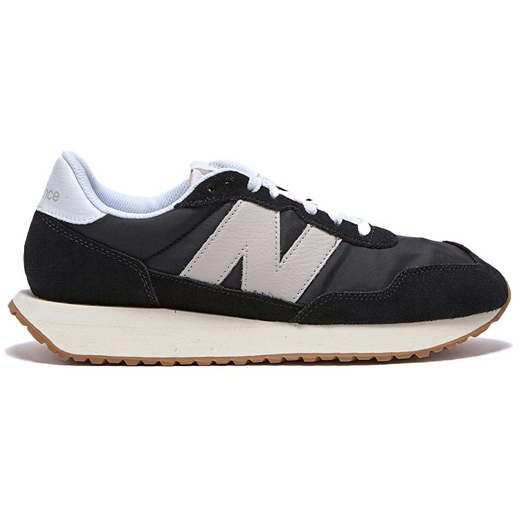 New Balance Nb 237 Comfortable Low-Top Running Shoes Men Sneakers Black White MS237BTW
