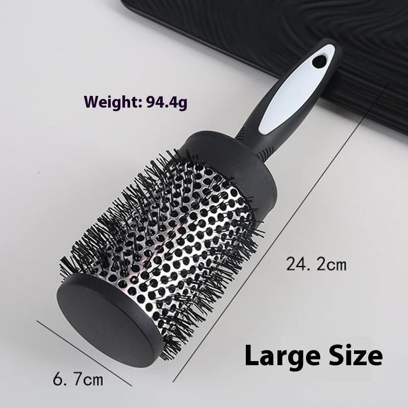 1Pc Curl Nylon Paddle Brush with Aluminum Barrel Rollers Quick Curls Styling Tool Anti Static Salon Results Home Hair Essential