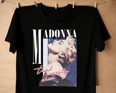 Madonna Tee Shirt Black Cotton Women All Size S To 345XL - Unisex T-Shirt