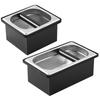 Coffee Grounds Waste Container Stainless Steel Removable Espresso Knocks Box For Easy Cleaning Noise-Reducing Design