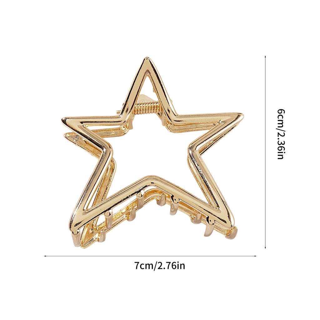 Elegant Hollow Star Hair Clip For Women Practical Metal Hairpins Fashion Hair Accessories For Daily Use And Gift