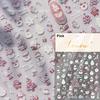 Gold Stamped Snowflake Stars White Christmas Tree Red Bowknot Cute 3D Nail Art Stickers Xmas Lovely Manicure Decals