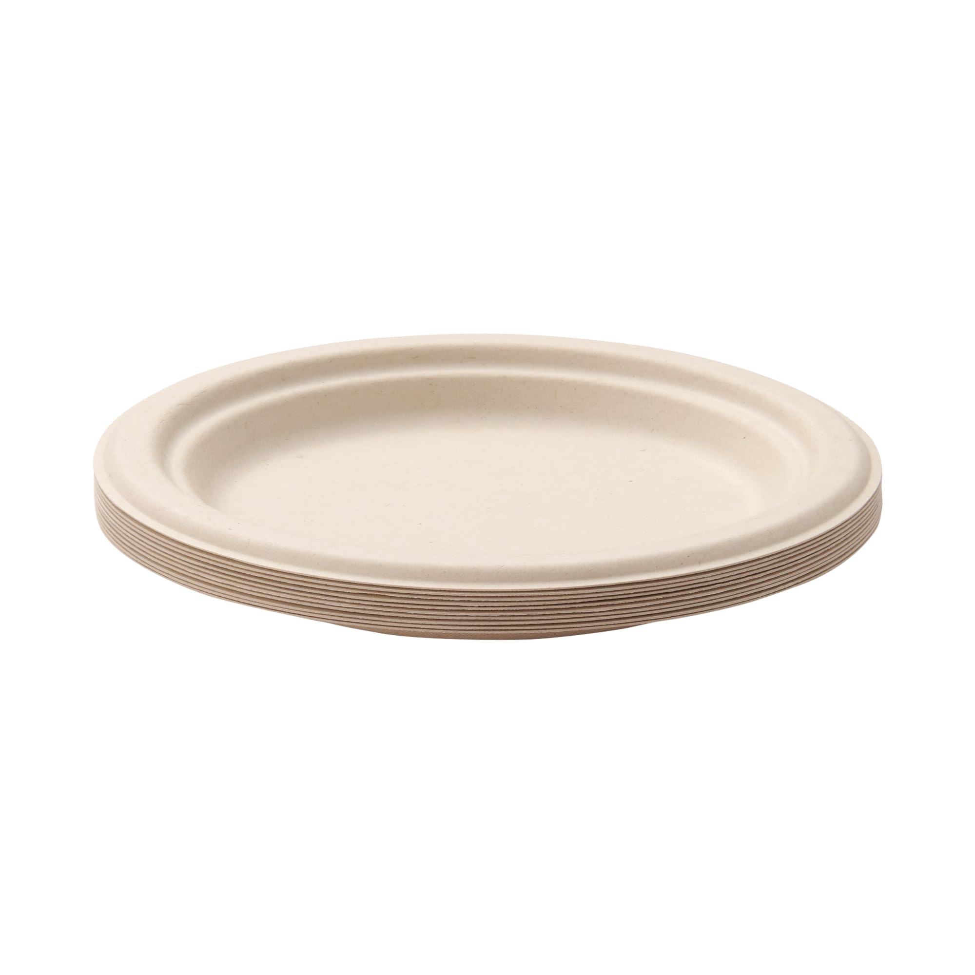 MUJI Bagasse and Bamboo Pulp MCI02A3S Plate, Small, Natural,
