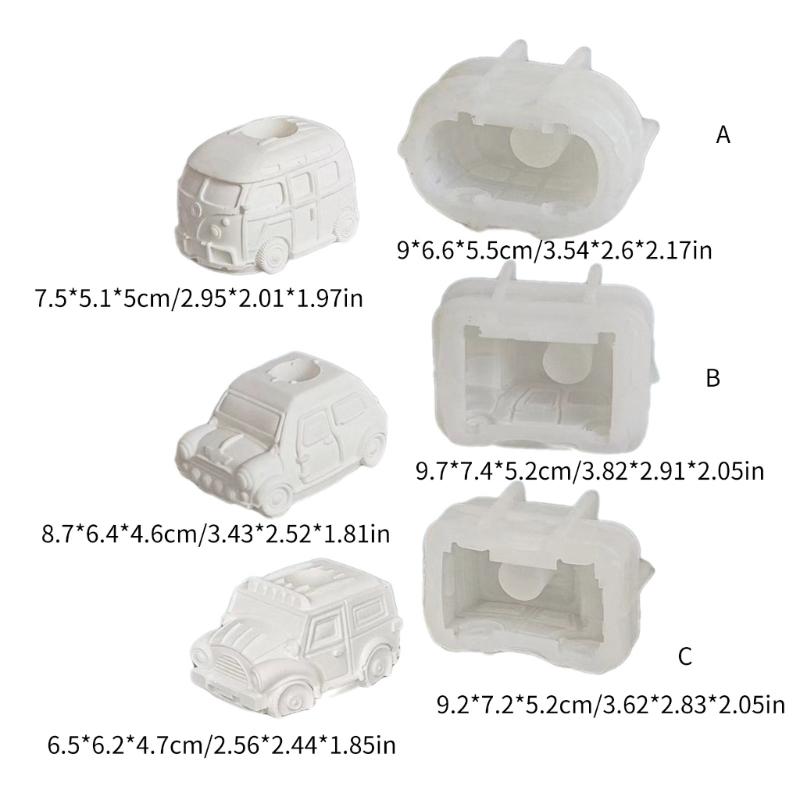 Car Candle Holder Silicone Mold Candlestick Resin Molds DIY Casting Mould for Candle Stand Base Table Home Decorations