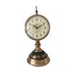 Pedestal Clock VintageVintageStyled with Pole BrassTone Timepiece for Mantel,