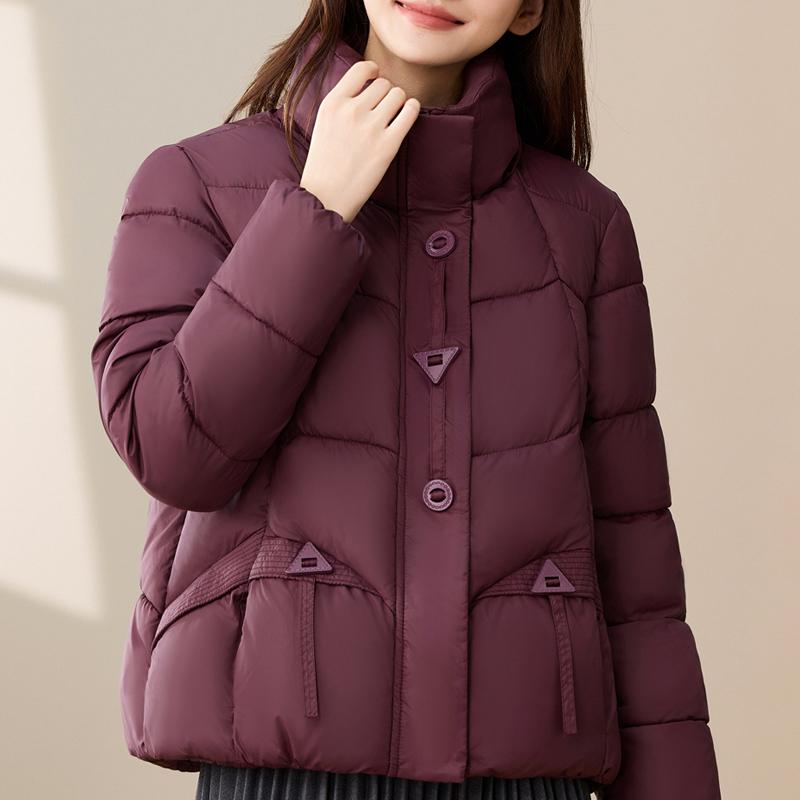 Dámské zimní parky Stojáček Volné Teplé kabáty Silné dámské bundy