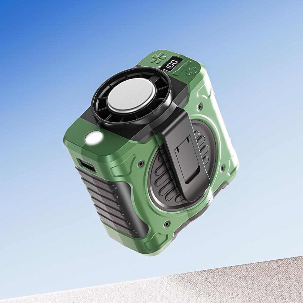 

Portable Outdoor Waist & Neck Hanging Cooling Fan with Long Battery Life for Summer Heat Relief 118*72*108mm зелёный