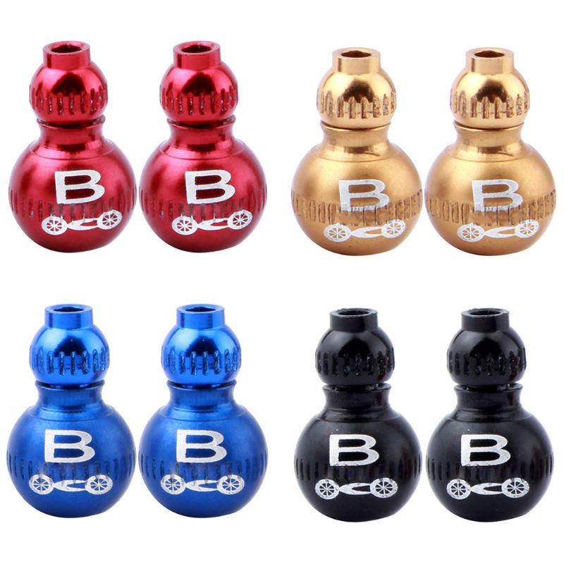 2pcs Cucurbit Aluminum Alloy Bicycle Brake Wire End Cap Gear Wire End