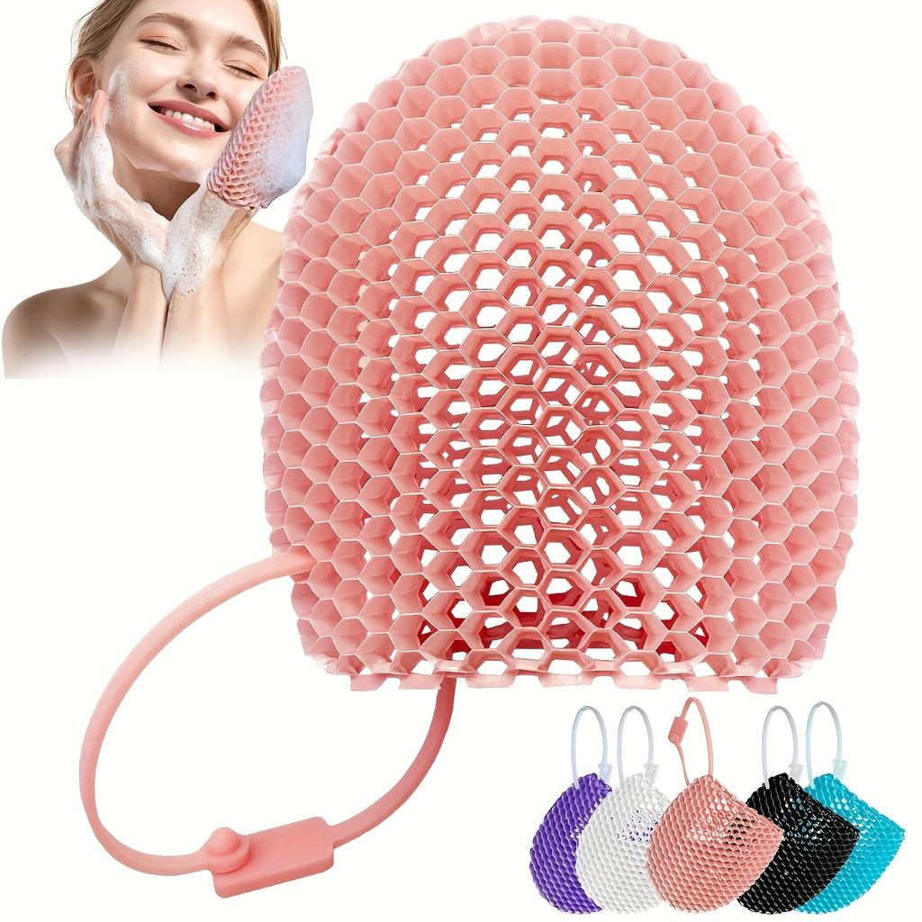 1PC TPU Material Honeycomb Exfoliating Finger Mitt For Face And Body, Innovative Production Process, Three-Dimensional Honeycomb Weave Structure