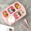 with Bowl and Tableware Fat-Loss Meal Plate Microwave-safe Divided Food Plate  Canteen