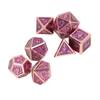 7PCS Polyhedral Dice Set Electroplated Antique Gold Enamel Role Playing Game Dice for Tabletop Game