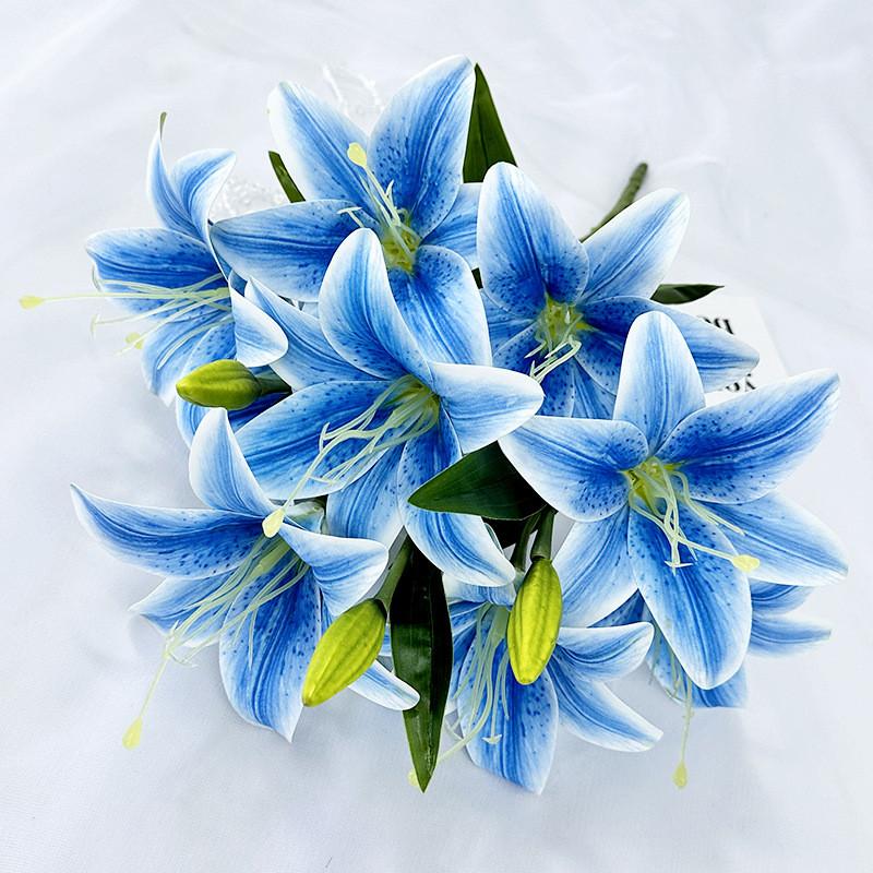 Lily Artificial Lilium Brownii Var Viridulum Flower Reproduction With 3d Printing For Interior Design And Gift Use