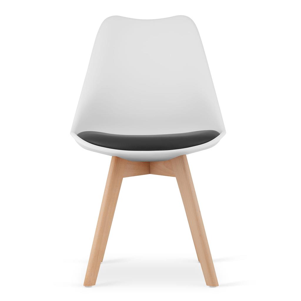 MARK chair black and white / natural legs x 1