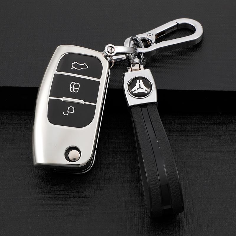 Soft TPU Car Key Case Cover Keychain for Ford Fiesta Focus 2 Falcon Ecosport Escape Kuga EcoSport Galaxy B-Max C-Max Protector